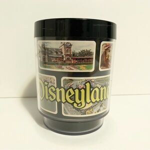 Vintage Disneyland Mug Photo Collage Walt Disney Tumbler Cup Plastic Drink 80s
